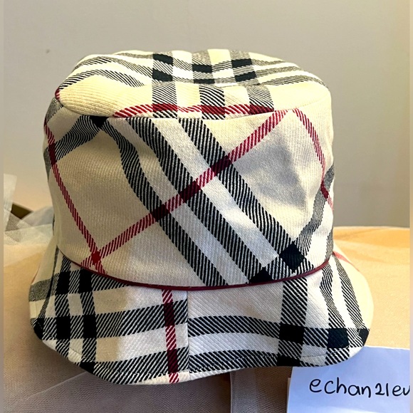 【☆JAPAN☆】Auth Burberry London Blue Label Beige Nova Check Fisherman’s Hat - Picture 2 of 7